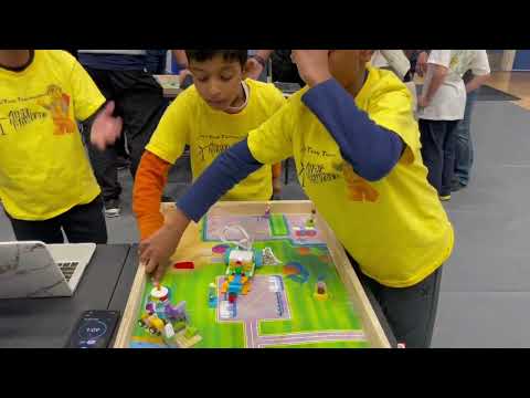 FLL explore 2022-2023 winners of Robot game (1st place - pilot in SoCal), Core Values award (SoCal).