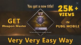 How to get PUBG Mobile Weapon Master Very very easy way | Tamil