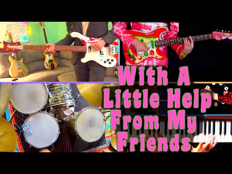 With A Little Help From My Friends | Instrumental Cover | Guitar, Bass, Drums  and Piano