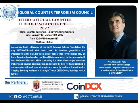 NATO DCF Alessandro Politi delivers Keynote in the International Counter Terrorism Conference 2022.