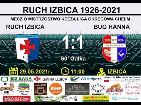 Ruch Izbica 1:1 (0:0) Bug Hanna Skrót meczu