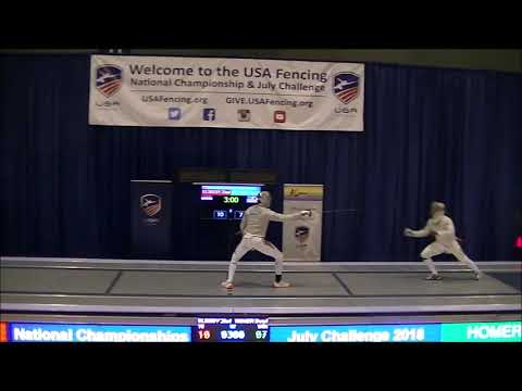 2018 July Challenge Division I Men's Saber Gold: Elsissy vs Homer