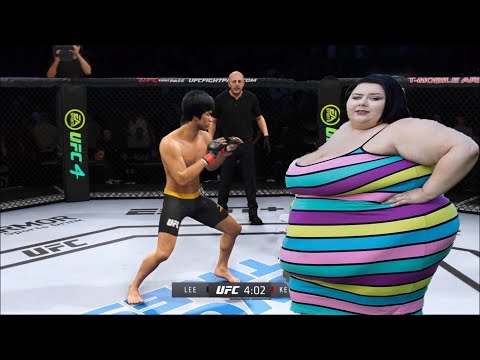 UFC4 Bruce Lee vs fat girl EA Sports UFC 4