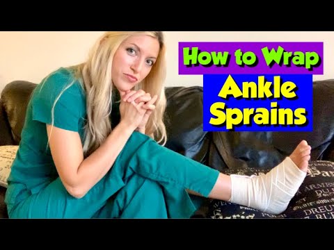 How to Wrap an Ankle Sprain with an Elastic Bandage | Nursing Skill Tutorial
