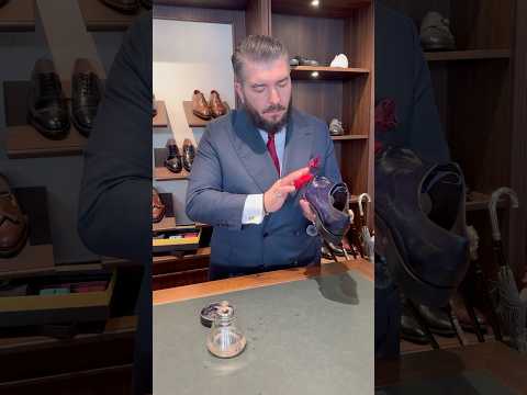 Royal Blue Shoe Patina. #mensfashion #mensshoes #style