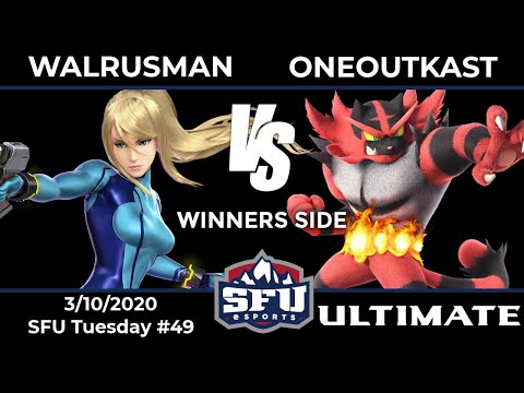 SFU Tuesday #49: Walrusman (Zero Suit Samus) vs OneOutkast (Incineroar) - Winners Round 2
