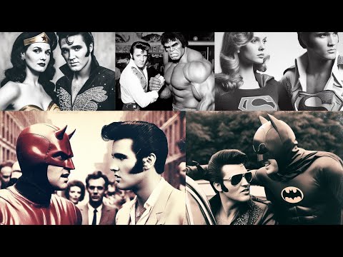 Icons Unite: Elvis Presley and Superheroes in a Visual Spectacle - Tribute Montage!