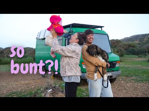 Arrived in Tafraoute 🚍🌍 | Vanlife in the Atlas Mountains with baby & dog