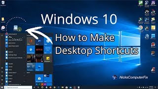 How to Make Desktop Shortcuts - Windows 10 Tutorial Tips - Free & Super Easy