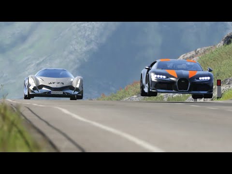 Devel Sixteen vs Chiron Super Sport 300+ vs La Voiture Noirevs vs Jesko vs Centodidieci at Highlands