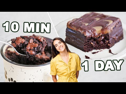 10 Min Vs. 1 Hour Vs. 1 Day Vegan Brownies