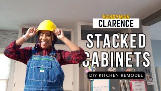 Stacked Kitchen Cabinet DIY| Upper Shelves to Extend Your Cabinets| Po