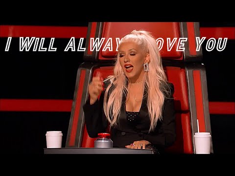 Christina Aguilera singing "I Will Always Love You" on The Voice Season 10