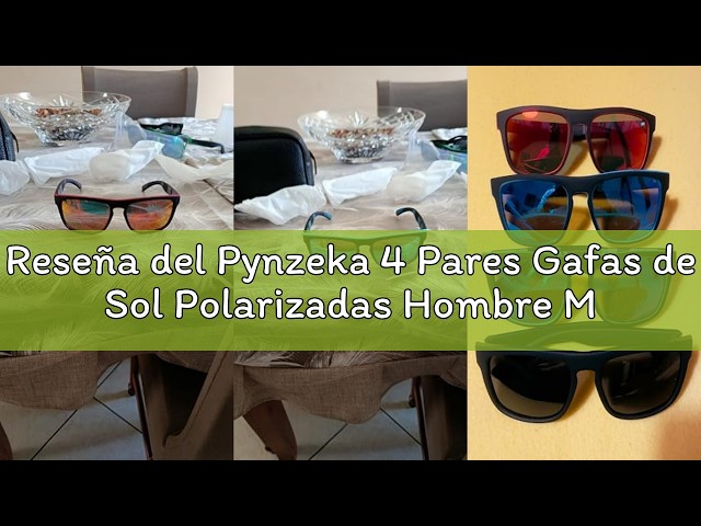Vídeo relacionado con Beipegin 4 Piezas Gafas de Sol Hombre Polarizadas, Gafas de Sol Hombre, Protección UV400 para Correr Conducir Pescar Ciclismo