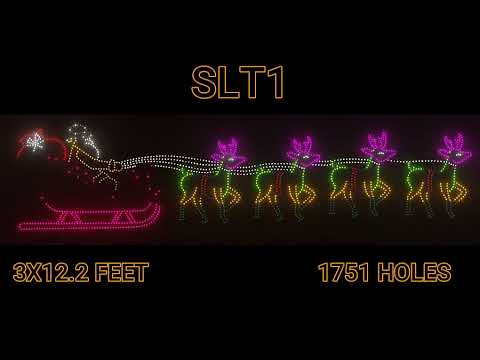 SLT1 SLEIGH SILHOUETTE 3X12.2 FT 1751 HOLES