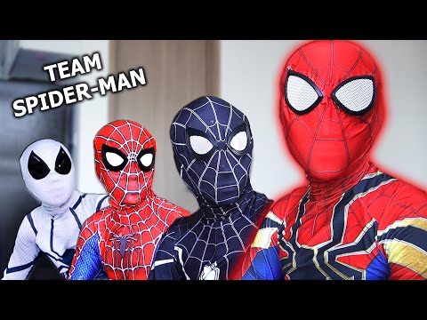 TEAM SPIDER-MAN vs BAD GUY TEAM | NEW GUY Is GOOD HERO ?? ( Live Action )