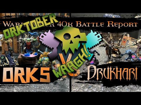 Orktober! Orks vs. Drukhari Warhammer 40k Strike Force Battle Report!