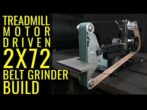 How to: 2x72 Belt Grinder Build - Treadmill DC Motor Driven For Knifemaking - Homemade Tools