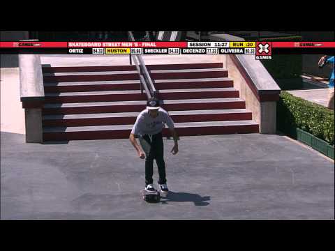 Nyjah Huston takes Gold in Men's Skateboard Street Final - ESPN X Games