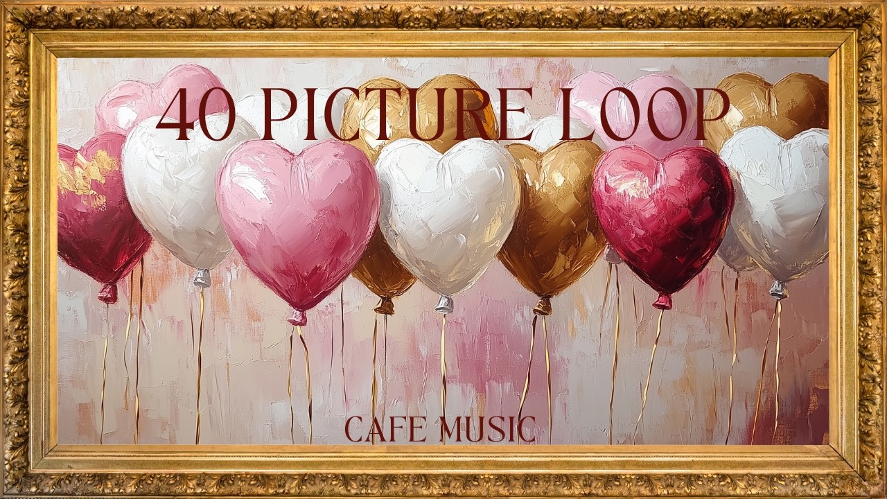 40 Romantic pink hearts: Mood Frame tv Art for Valentine's Day | TV Screensaver and Background