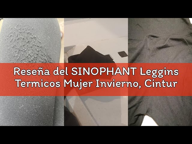 Vídeo relacionado con SINOPHANT Pantalón de Yoga Legging Deportivo para Mujer de Tiro Alto Opaco con 2 Bolsillos Negro M