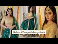 Green Lehenga Look For Mehendi Sangeet Party लंहगा मेकअप ज्वैलरी �