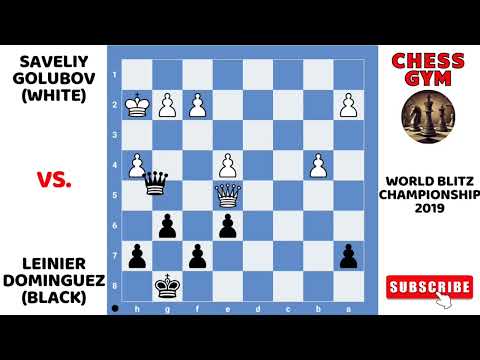 Saveliy Golubov vs Leinier Dominguez. World Blitz Championship 2019.