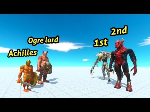 Achilles Ogre lord vs boss & miniboss animal revolt battle simulator
