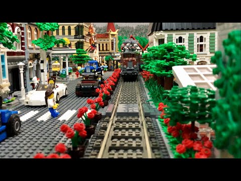 Bau einer Lego Stadt Teil 106. - Zugstrecke und neuer Bahnübergang