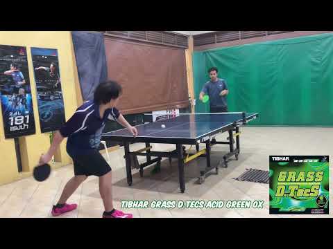 Test Long Pips “ Tibhar Grass D.Tecs Acid Green Ox “