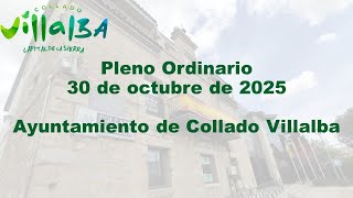 Pleno Ordinario 30 de octubre de 2025