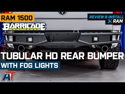 2009-2018 RAM 1500 Barricade Tubular HD Rear Bumper w/ LED Fog Lights Review & Install
