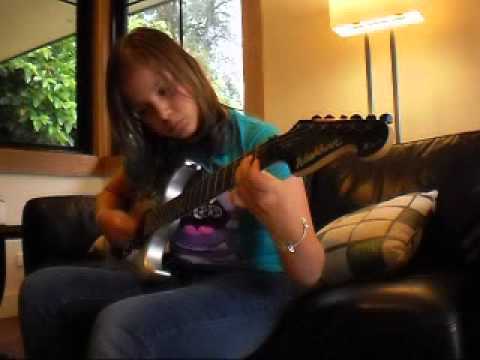 Amy playing Washburn electric guitar X40 series   By the sword   By Slash