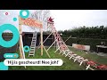 Nederlandse YouTubers bouwen een achtbaan in de tuin