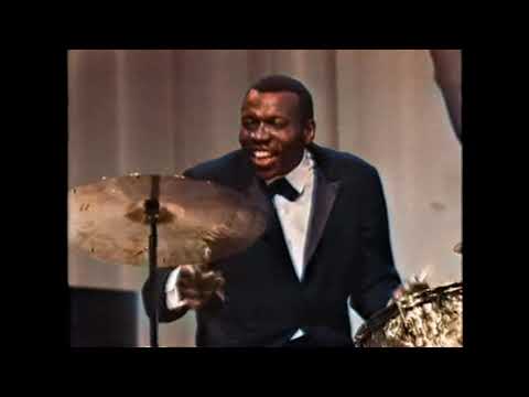 Elvin Jones Trio, on Danish TV show 'Jazz Omkring Midnat', 1968 (colorized)