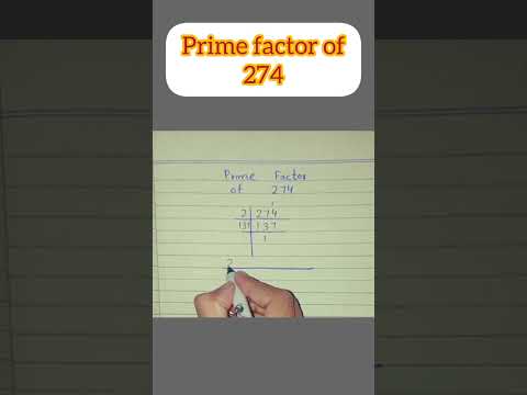 prime factor of 274 #viral #youtube #youtubeshorts #maths