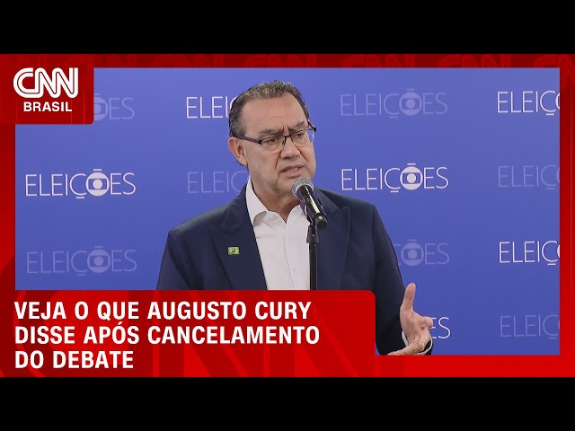 Augusto Cury fala com a imprensa após debate da TV Globo ser cancelado | CNN PRIME TIME