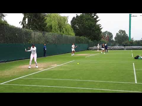 Venus williams practicing. 41 years old. Wimbledon 2021