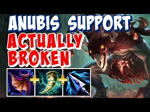 THIS IS ACTUALLY BROKEN SUPPORT ANUBIS GAMEPLAY SMITE CONQUEST