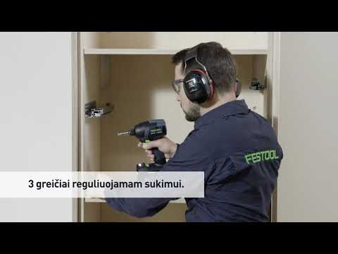 Akumuliatorinis smūginis suktuvas Festool TID 18 HPC 4,0 I-Plus; 18 V; 2x4,0 Ah akum. video
