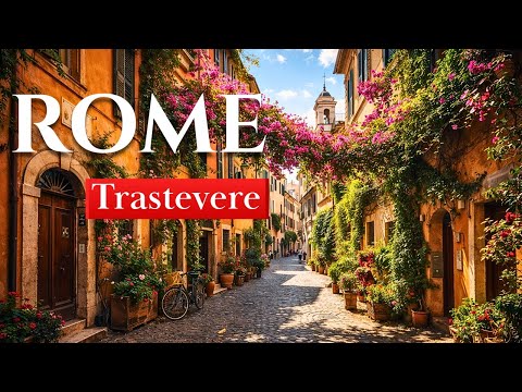🇮🇹 Trastevere : The Real Rome! Walking Tour With Subtitles 4k60