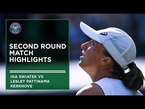 Iga Swiatek vs Lesley Pattinama Kerkhove | Match Highlights | Wimbledon 2022