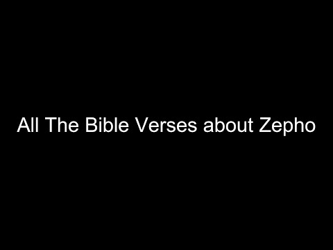 What does the Bible Say About Zepho - All the Bible Verses About Zepho