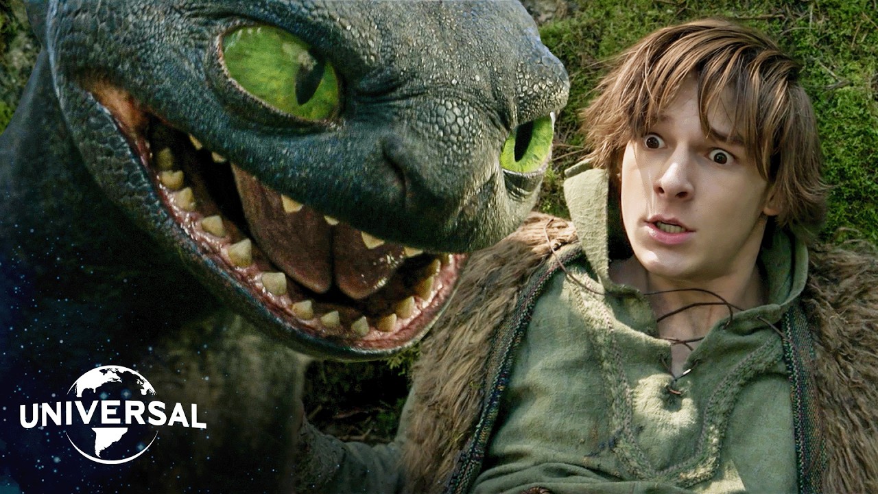 How to Train Your Dragon — The Moment Hiccup First Meets Toothless