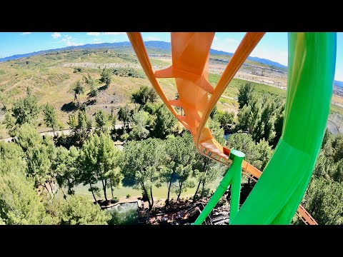 Tatsu ENORMOUS Flying Roller Coaster 4K POV! | Six Flags Magic Mountain California [No Copyright]