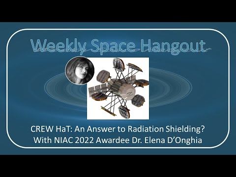 Weekly Space Hangout: 15-JUN-2022: CREW HaT: An Answer to Radiation Shielding? w/Dr. Elena D’Onghia