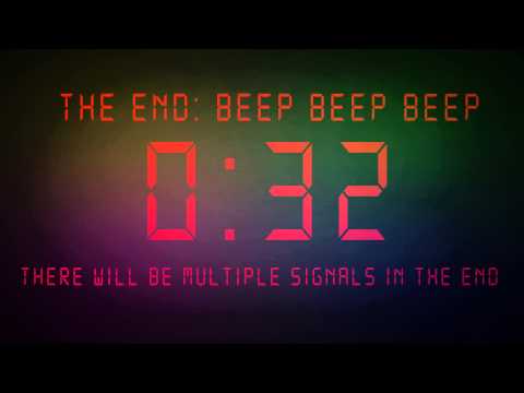 1 minute Countdown Timer [with alarm] [4k]