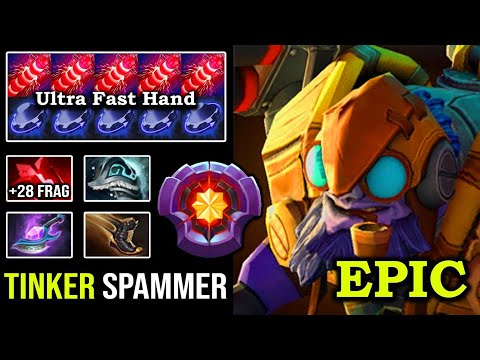 EPIC 9K Tinker Mid Spammer 10Min Boots | Crazy Fast Hand +28 Bloodstone Frag with Arcane Blink DotA