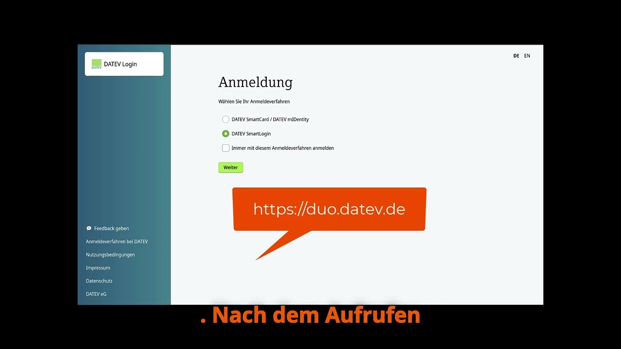 SmartLogin für DATEV Unternehmen Online