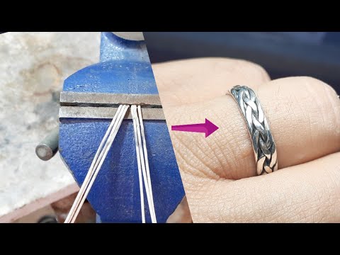 How to Make a 6 Wire Braided Silver Ring | Beginner Jewelry Tutorial